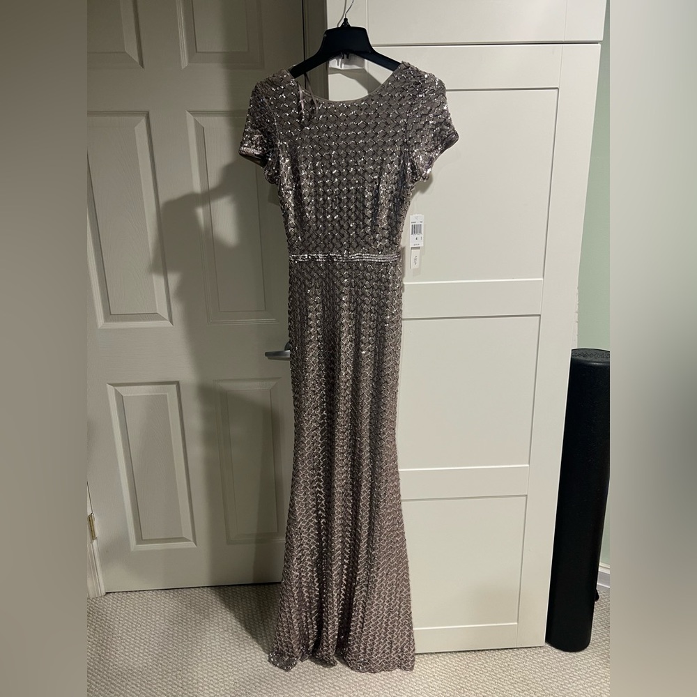 NWT Belted Sequin Gown - Exclusive at Bloomingdale’s